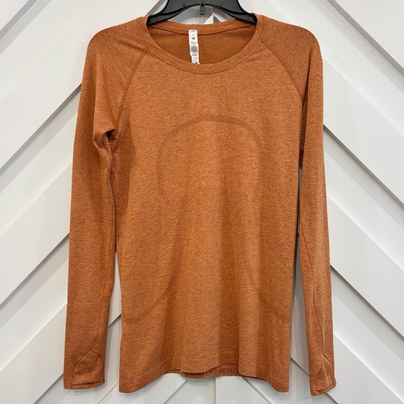 Lululemon Swiftly Tech Long Sleeve Shirt Size 8 In Butternut Brown/Warm Apricot - Picture 1 of 6